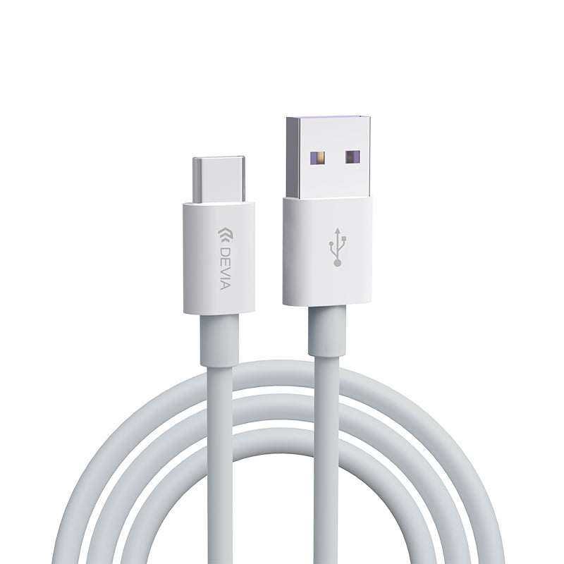 DEVIA Smart Series EC306 1.5m USB to Type-C 5A Fast Charging Data Cable TPE Cord Full Compatible DEVIA Smart Series EC306 1.5m USB to Type-C 5A Fast Charging Data Cable TPE Cord Full Compatible